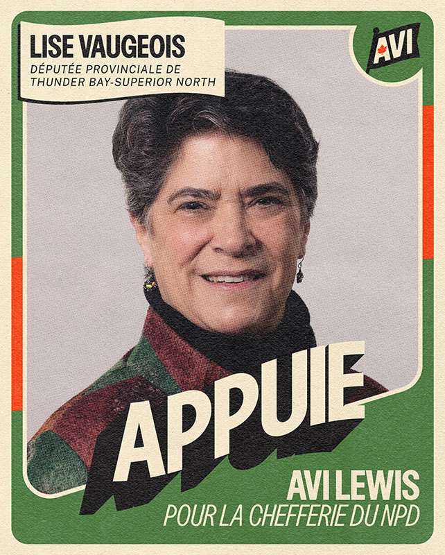 Lise Vaugeois - MPP for Thunder Bay-Superior North